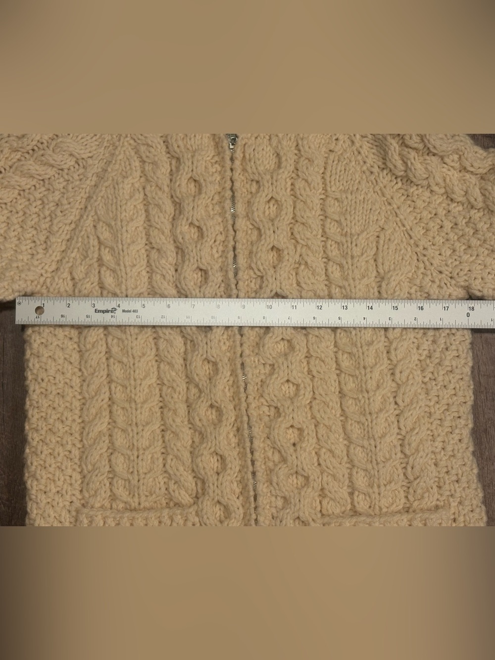 Tara Cable Knit Zip Front Sweater - Picture 6 of 8